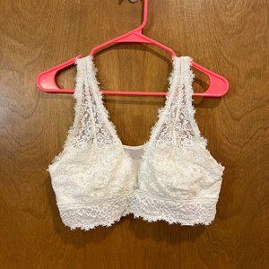 AERIE white floral lace bralette